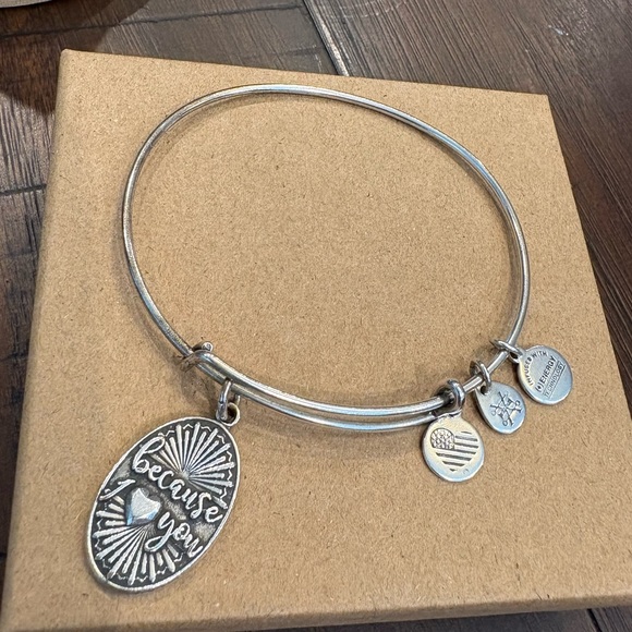 Alex and Ani ‘Because I Love You’ Charm Expandable Bracelet - Picture 2 of 4